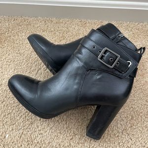 Franco Sarto black boots with heel